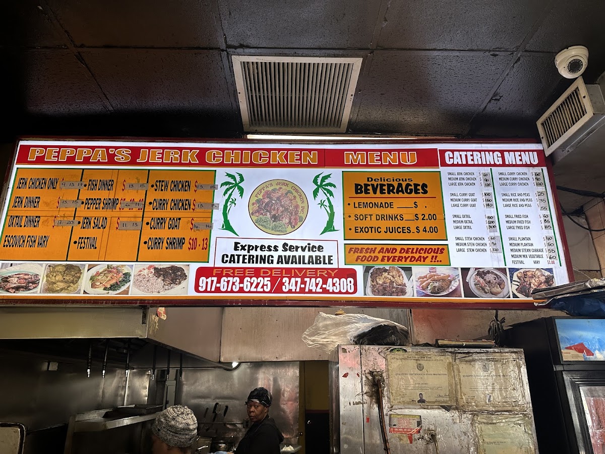 Peppa's Jerk Chicken Menu - Image 1